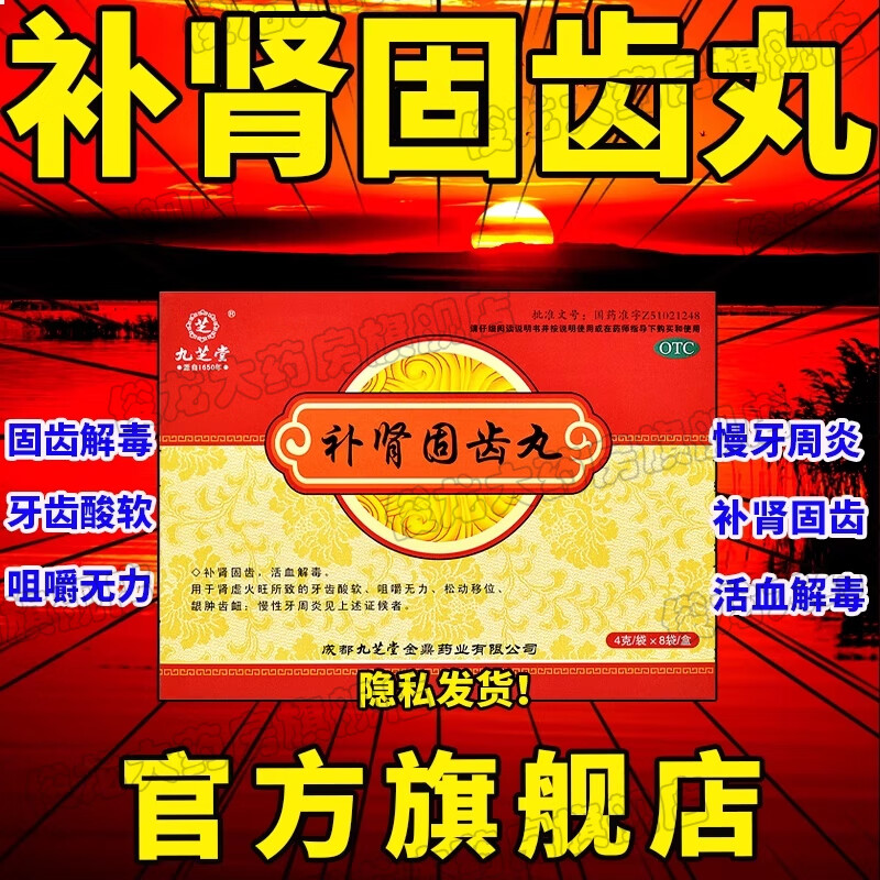 九芝堂 补肾固齿丸4g*8袋牙齿酸软慢性牙周炎咀嚼无力松动移位慢性