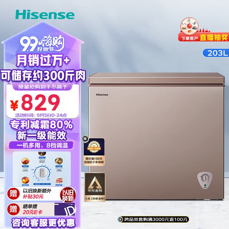 海信（Hisense）冰柜家用小型203升冷柜 低霜家用商用冷藏冷冻转换柜 一级能效母乳小冰箱BD/BC-203NUD以旧换新使用感如何?