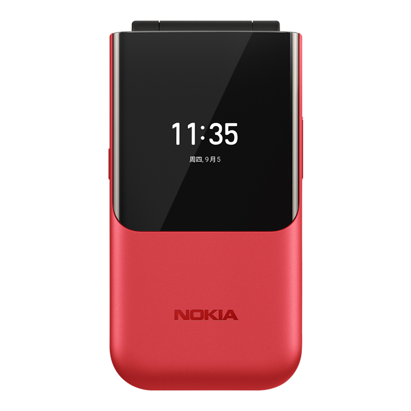 诺基亚 NOKIA 2720 移动联通电信三网4G 红色 双卡双待  翻盖手机 wifi热点备用手机 老人老年手机 学生手机