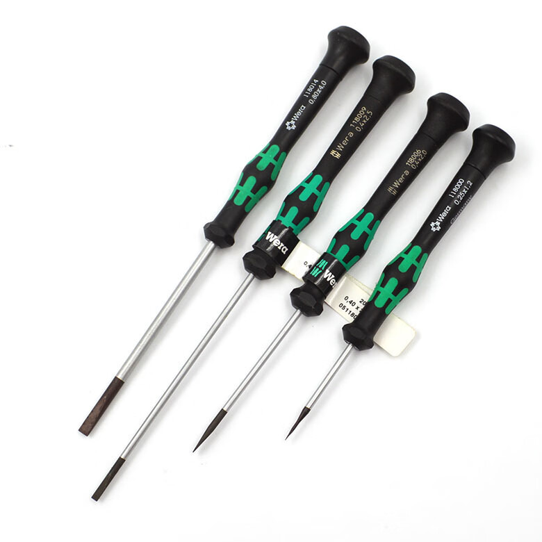 維拉Wera工具2035Kraftform精密一字螺絲批1.5 1.8 2 2.5 3 4 0.4 十 0.4*2.5x50mm117994