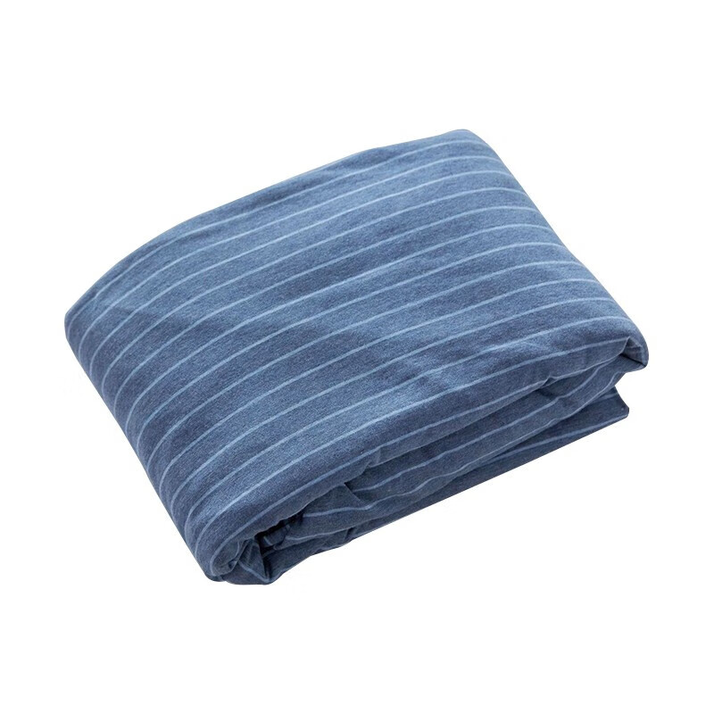 三极户外（Tri-polar）针织天竺棉日式简约纯色1.5米床单个床单 TP2963 牛仔蓝细条180*230cm