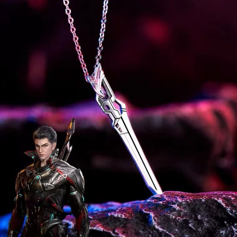 皇耀吞噬星空手办项链国漫周边罗峰血影战刀吊坠二次元饰品摆件 血影