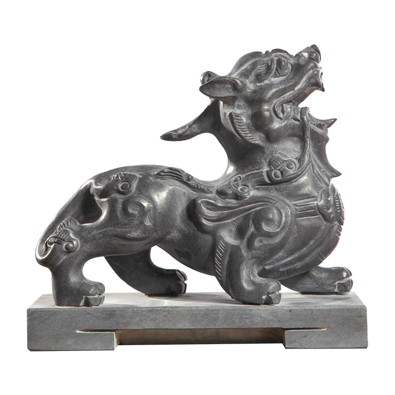 石雕貔貅装饰摆件公母一对石头工艺品实心青石精雕刻家居店铺办公室