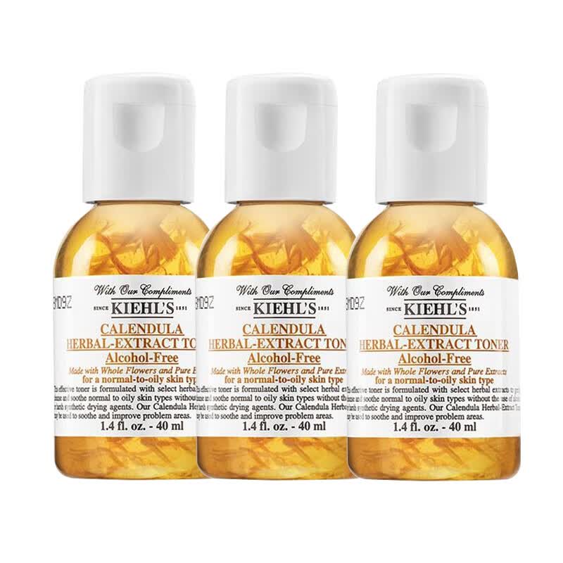 科颜氏（Kiehl's）女士爽肤水/化妆水 补水保湿 小样旅行装 金盏花水40ml*3