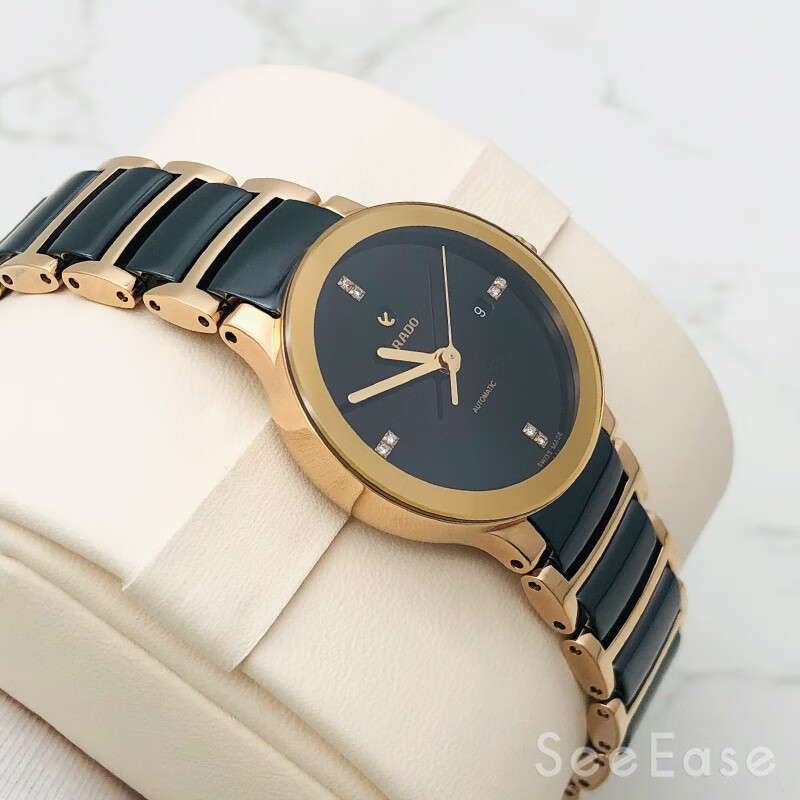 【二手99新】未使用rado雷达手表晶萃系列女士 自动机械日期显示镶钻