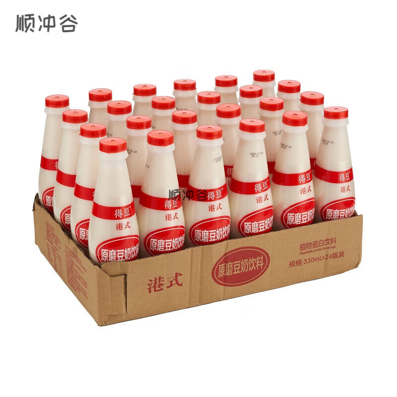 港式得豆原磨豆奶塑料瓶装豆奶广东豆奶早餐奶蛋白饮料8/24瓶装 得
