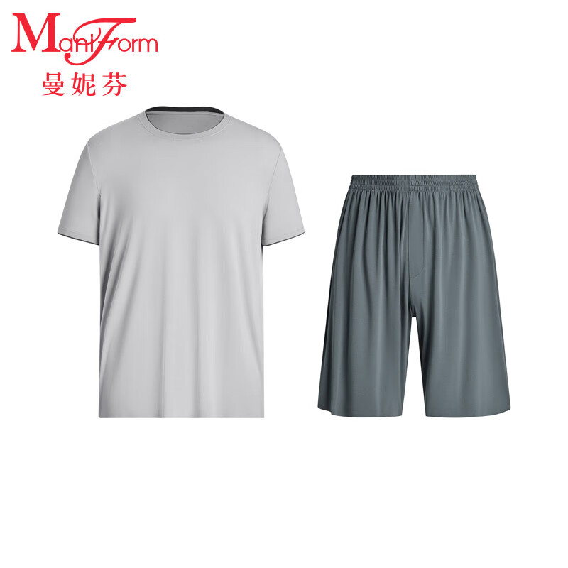 MW1男士春夏季棉莫家居服透气轻柔莫代尔睡衣 031 灰色短裤 L 175/100B 175/100B