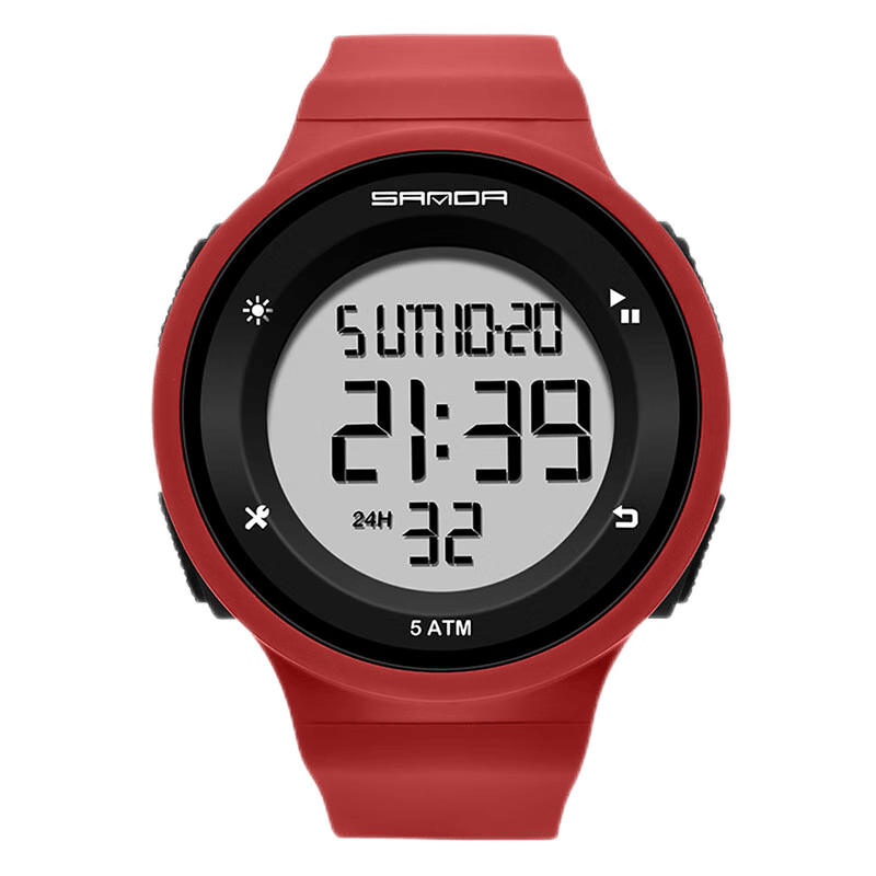 三达(sanda) 简约潮流手表男士防水多功能数字式手表男女学生时尚夜光