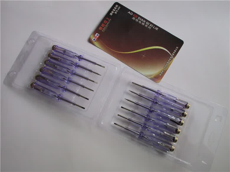 施韵令测电笔氖泡试电笔一字螺丝刀电子维修五金工具电工工具 山东