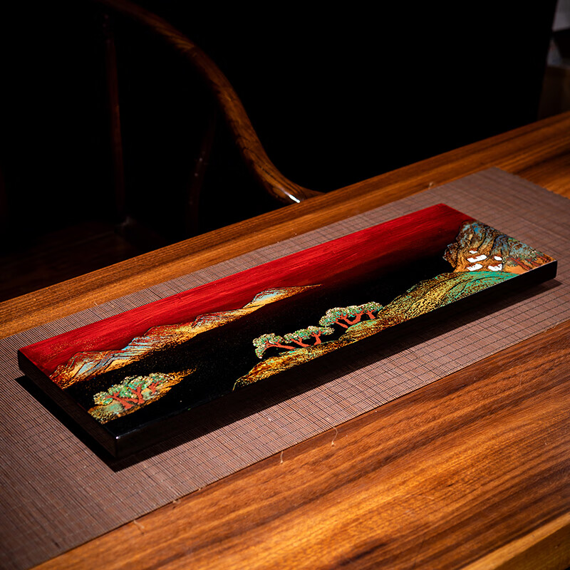 杉宝居吾和漆器茶具福州大漆手工制作漆粉高山流水干泡台木茶台 高山