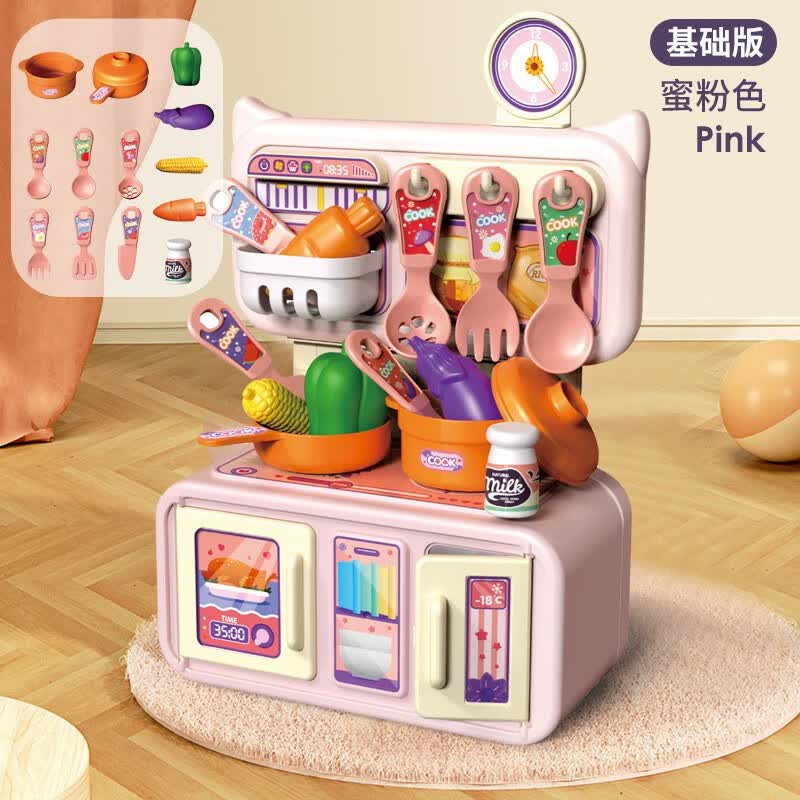 麦宝创玩儿童过家家玩具过家家仿真过家家厨房玩具套装玩具 13件套收纳厨房-粉邮购盒怎么看?