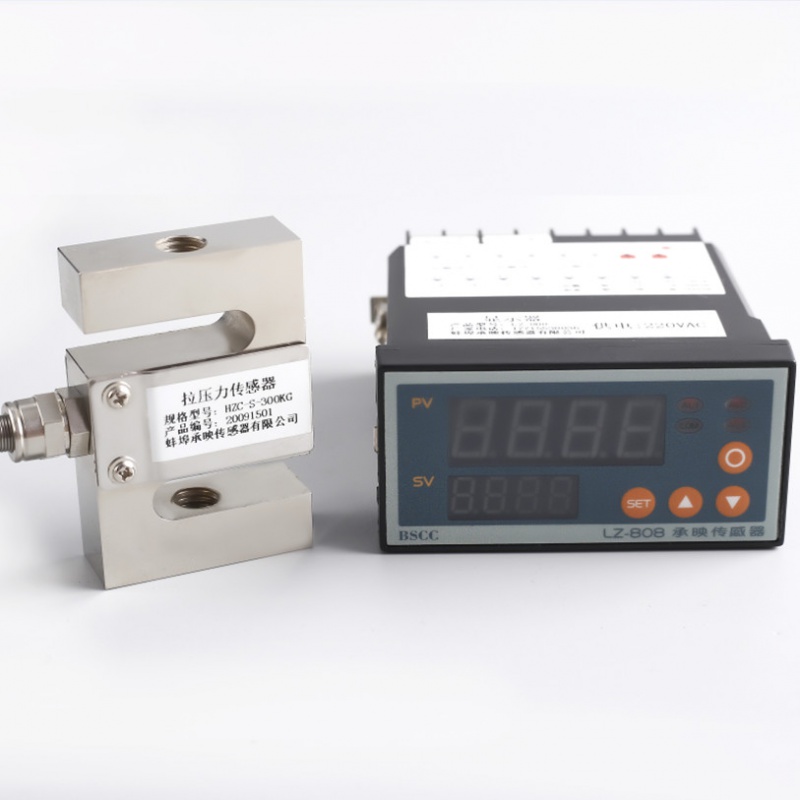 s型高精度拉力压力称重传感器拉力测力传感器配套显示器数显仪表 0