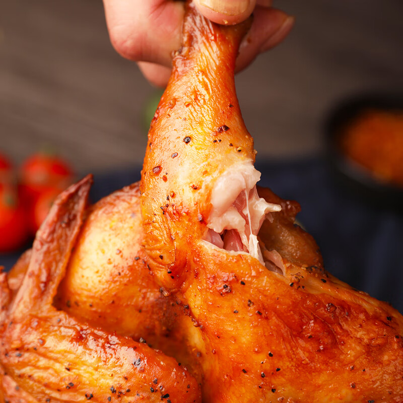 青草家蜜汁烤鸡整鸡腌制400g*4只鲜嫩多汁空气炸锅烤鸡半成品源头直发