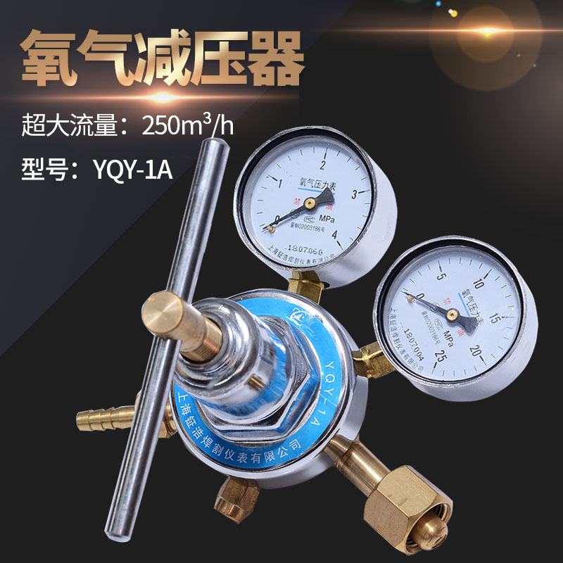 仁聚益yqy-1a氧气减压器大流量大阀体调压器压力表调压阀气体稳压上海