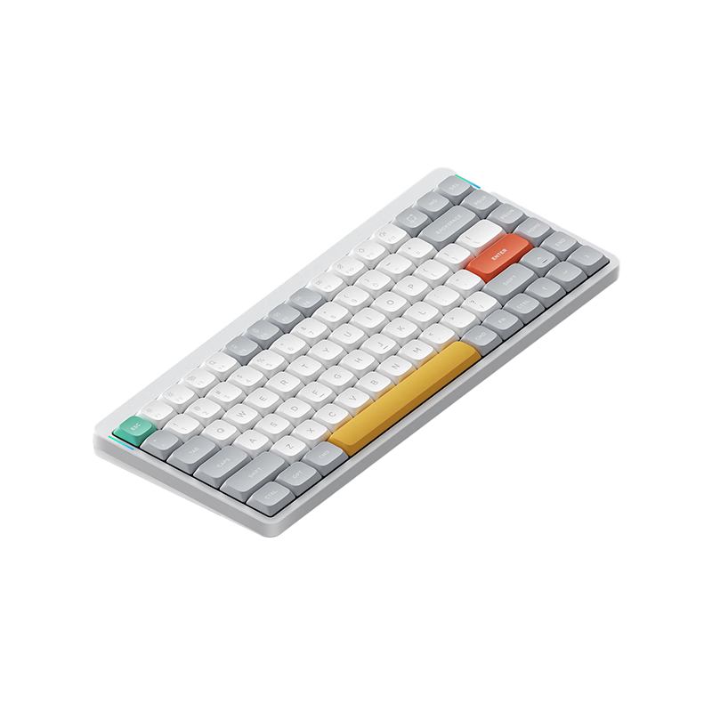 NuPhy Air75 V2 客制化矮轴机械键盘mac无线蓝牙超薄双三模静音办公 离子白 芦荟轴（线性轴/37gf）