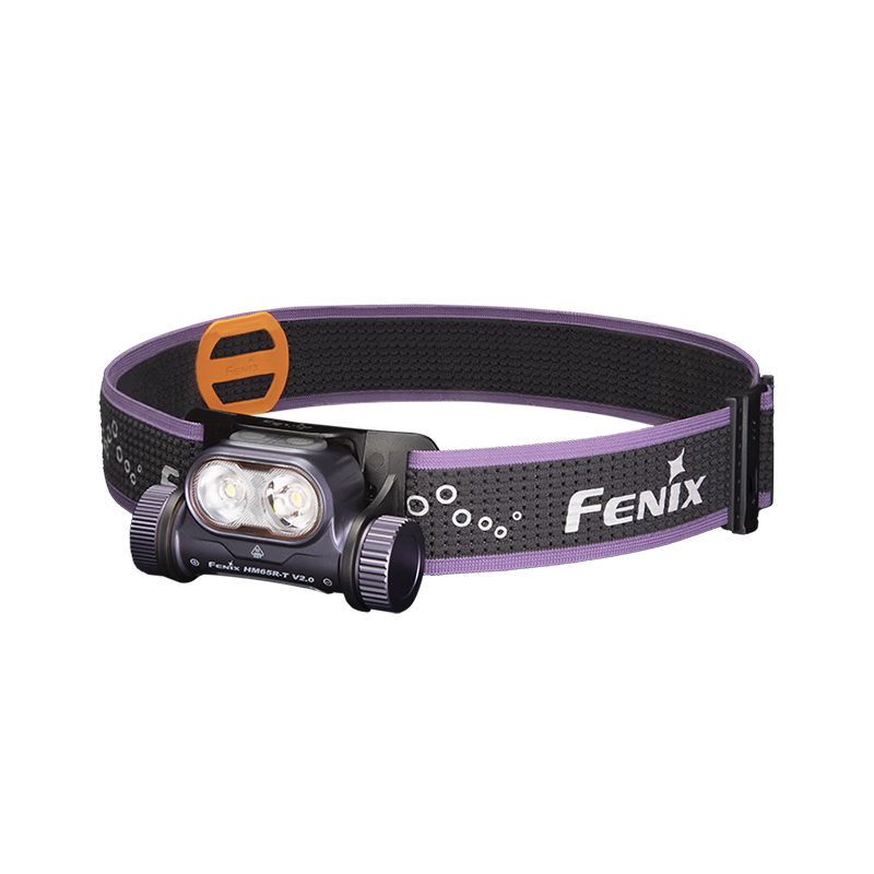 FENIX菲尼克斯頭燈 HM65R-T V2.0 越野跑步頭燈鎂合金輕量化戶(hù)外頭燈 暗夜紫