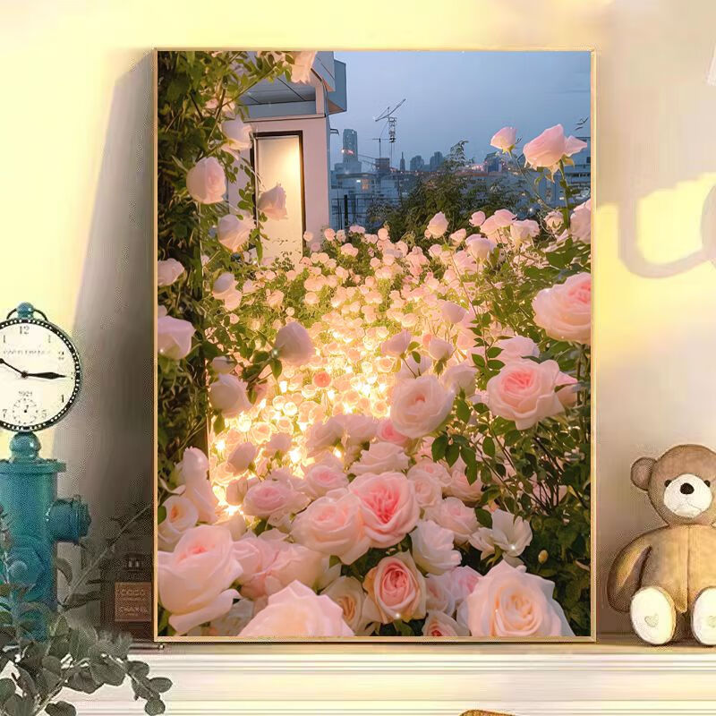 a194-梦幻玫瑰1 3o*4o【加厚内框】 画笔颜料