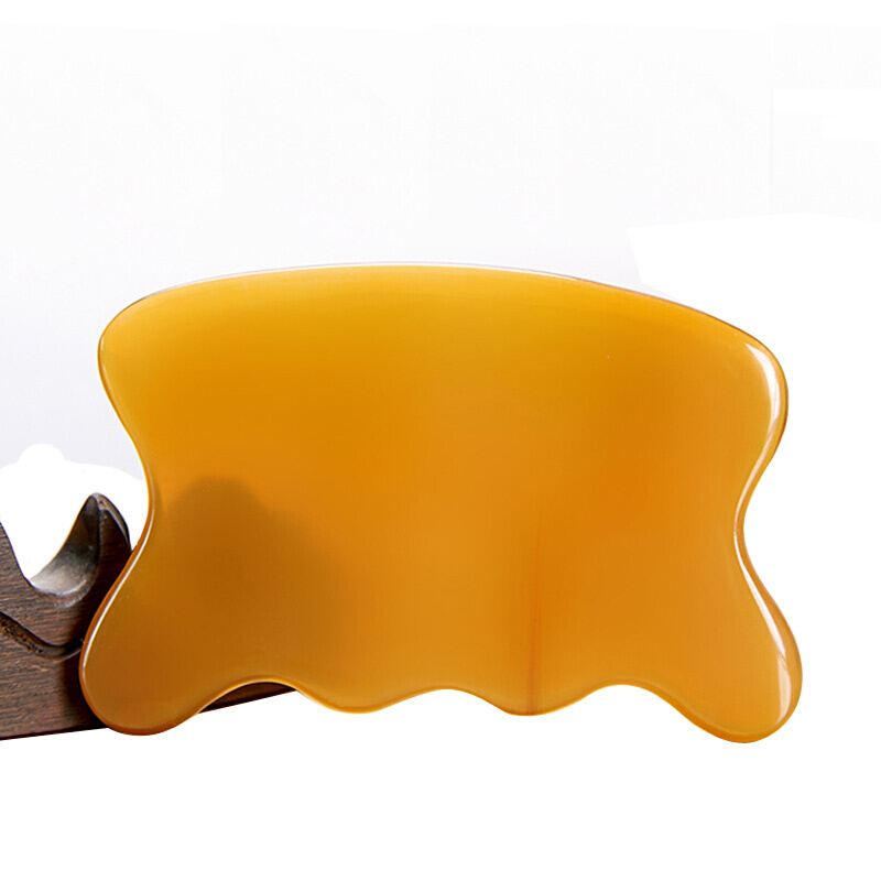 牦牛角刮痧板全身通用颈部面部刮痧板套装家用背部疏通经络美胸板