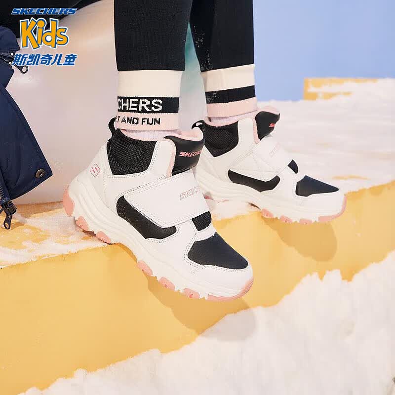 Skechers斯凯奇儿童棉鞋冬季时尚女童皮鞋短靴加绒保暖雪地靴8701648L使用感如何?