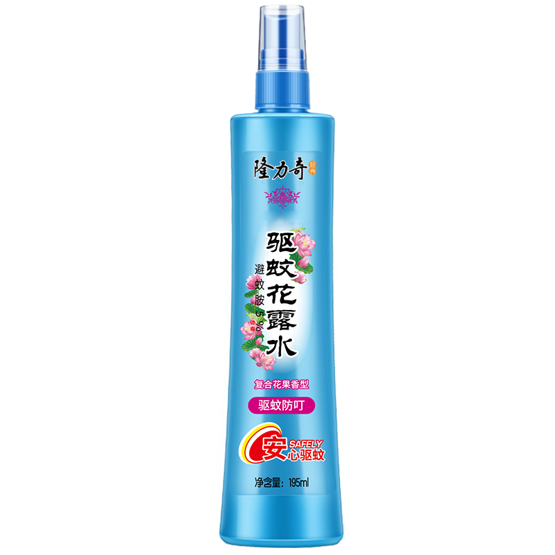 隆力奇驱蚊花露水驱蚊虫防蚊液户外蚊怕水祛痱止痒 1瓶195ml（尝鲜体验价）
