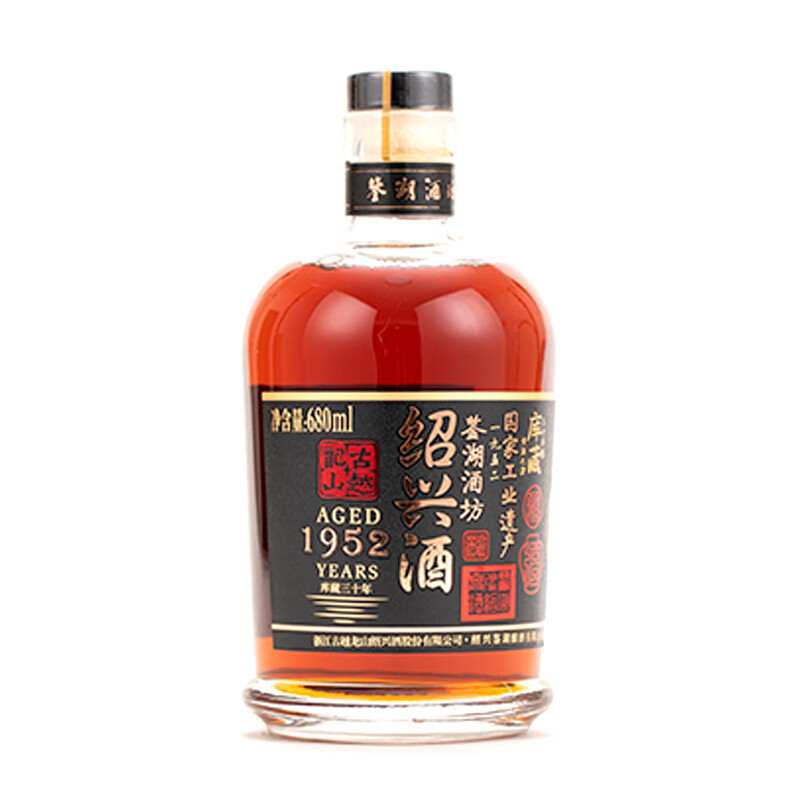 鉴湖酒坊古越龙山 库藏花雕酒绍兴黄酒礼盒  三十年 680mL 1瓶 礼盒装