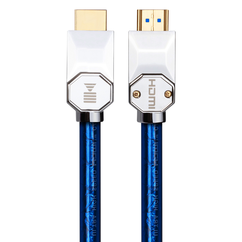 开博尔（Kaiboer）2.1版HDMI线Q系列8K电视4K60Hz投影仪PS5镀银高清线 湖蓝色 1.5米