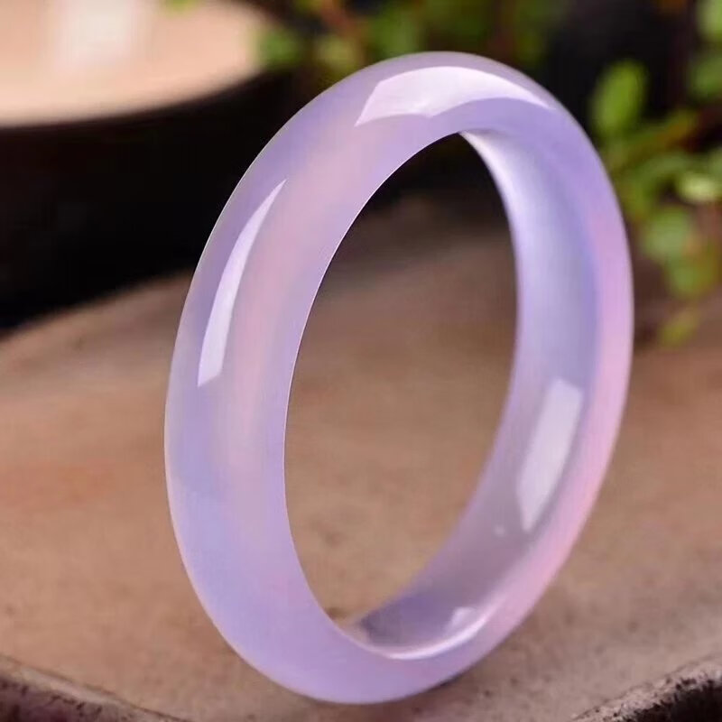 铭闽紫玉髓手镯高冰玛瑙紫罗兰高贵极光紫轻奢薰衣草女玉饰品礼物