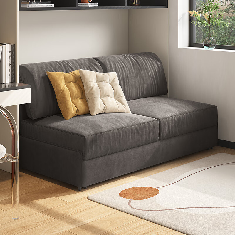 今友书房沙发床两用多功能 2023新款阳台小户型一米五折叠无扶手棕垫