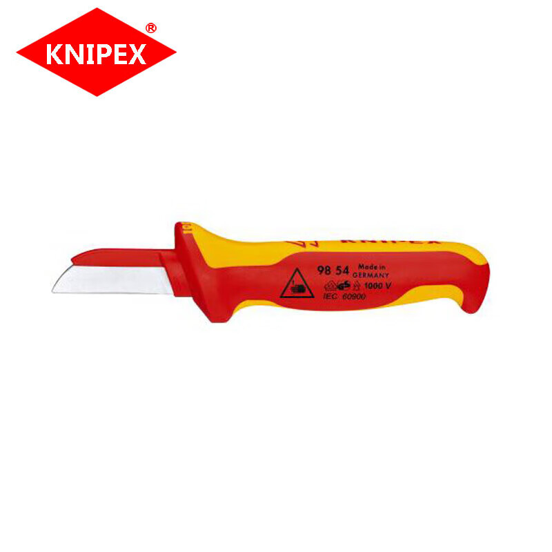 凯尼派克knipex 180mm电工绝缘电缆刀电工剥皮刀剥线刀电缆割刀98 54