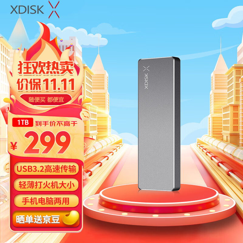 小盘(XDISK)1TB USB3.2移动固态硬盘（PSSD）M系列 Type-C 枪色 超簿便携文件数据备份存储高速防摔兼容MAC属于什么档次？