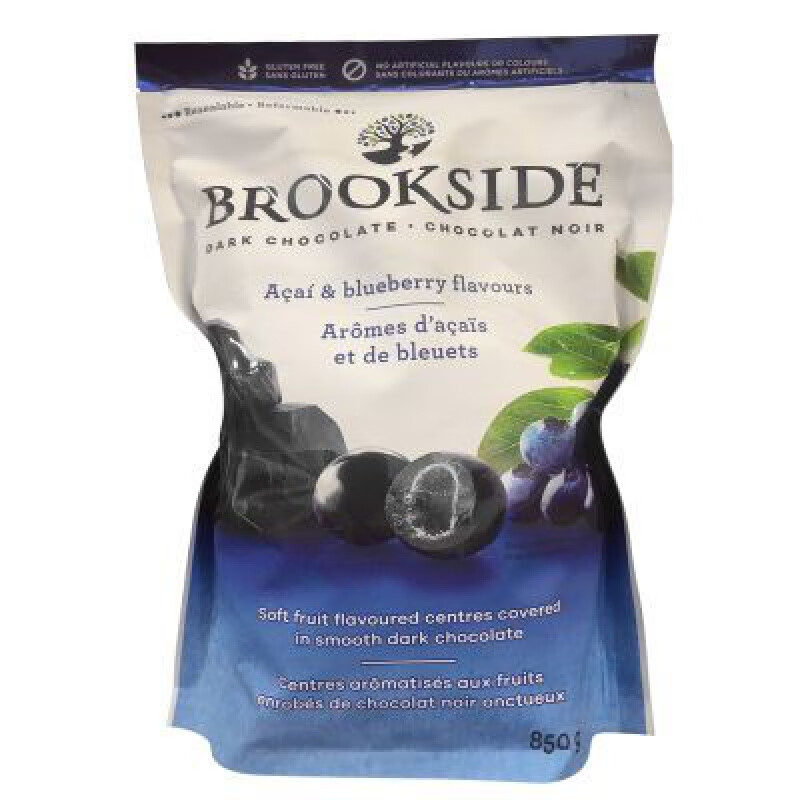 i加拿大产brookside acai巴西莓蓝莓果汁夹心黑巧克力豆850克 850g