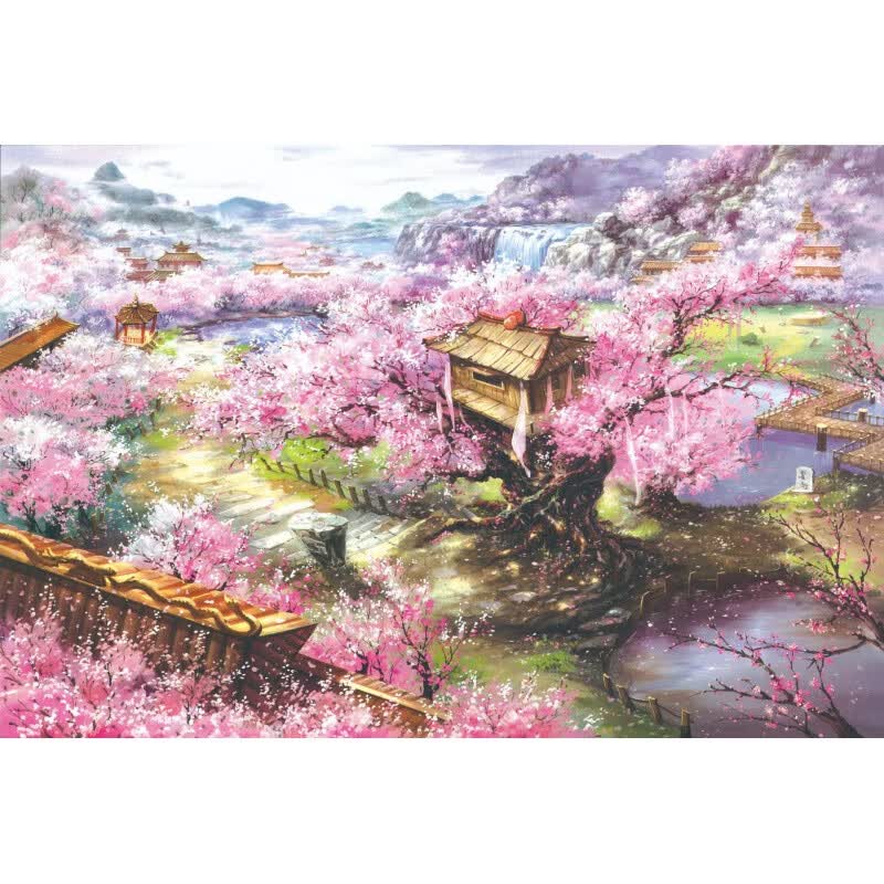 片迷你款减压解压疗愈玩具朋友闺蜜生日节日礼物 樱花山庄