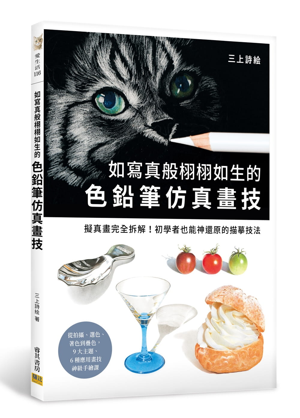 预售 三上诗绘 如写真般栩栩如生的色铅笔仿真画技：拟真画完全拆解！初学者也能神还原的描摹技法 邦联文