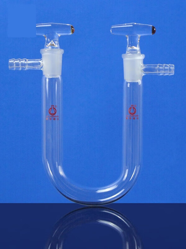 u型干燥管具磨口具塞具支干燥管联华玻璃仪器 lh-188