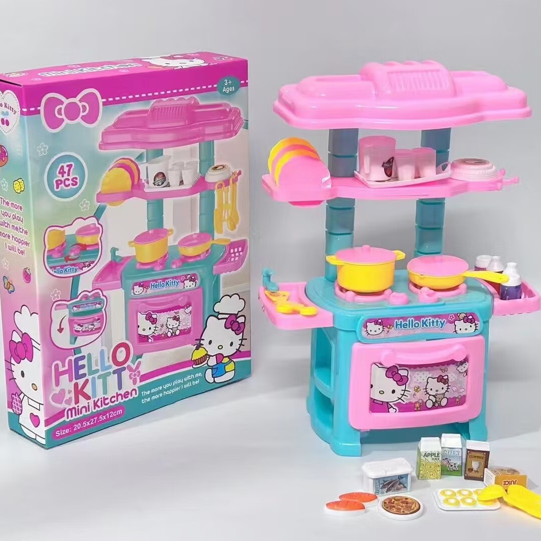 菲天S【发京物流】早教益智女孩迷你厨房餐具互动炒菜煮饭灶台过家家 过家家