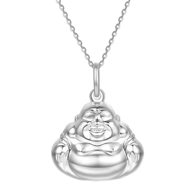 周六福(ZLF)七夕礼物 S999足银吊坠女本命弥勒佛笑口常开挂坠项链送母亲 吊坠(不含链) 56元(需领券)