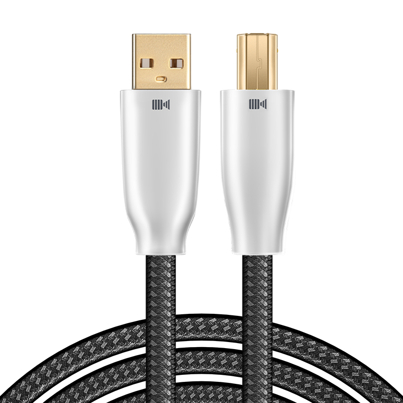 开博尔单晶铜镀银USB解码线A转B方口C转B/C音频线DAC解码器连接线 USB A转B【真单晶铜镀银】 1.5米