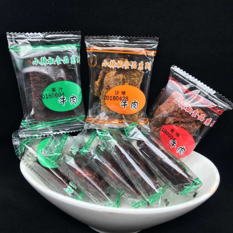食怀上海小辣椒果汁牛肉干沙嗲香辣250克500克果汁4月新货 果汁250克