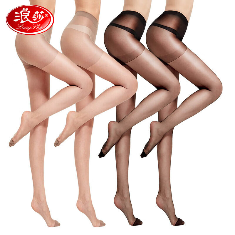 薄款连体长筒黑肉色女打底袜&浪莎丝袜女夏款连裤袜的价格走势与测评