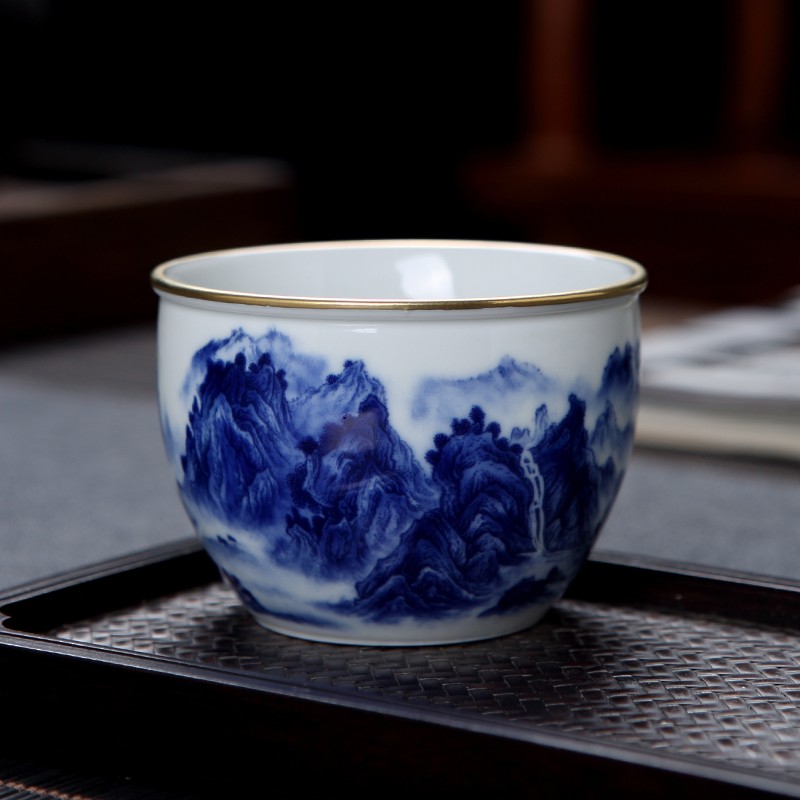 厚古薄今 陶瓷主人杯茶具茶杯个人品茗杯家用办公单个套装泡茶白瓷茶