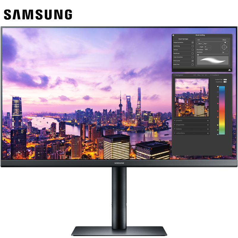 三星(SAMSUNG) 27英寸 S61B 2K IPS 窄边框 旋转升降底座 FreeSync  电脑显示器 (S27B610EQC）