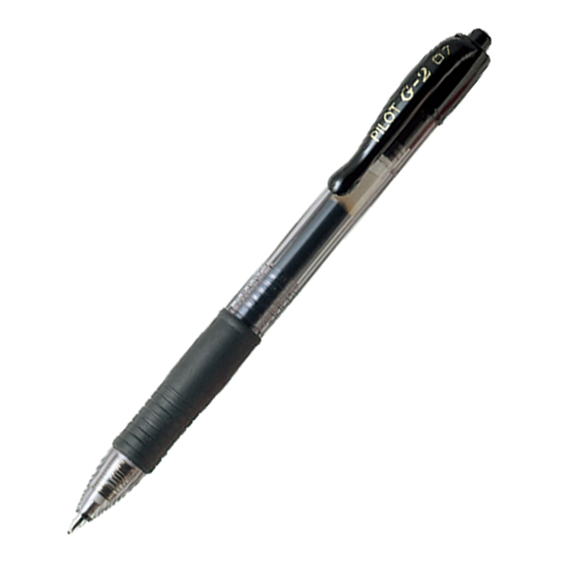 百乐（PILOT）BL-G2-7大容量中性笔�ㄠ�笔 0.7mm按动签字笔顺滑水笔 黑色