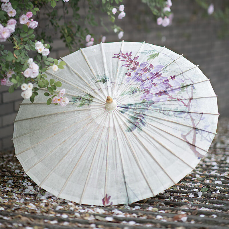 霜魄油纸伞纯手工防雨女古风防晒实用汉服演出拍照舞蹈道具传统镍孖