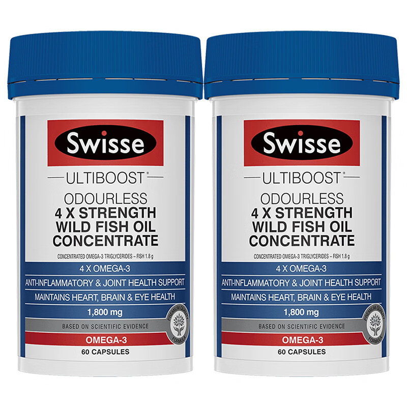 ���ڲ�����˹άʫSwisse�ı�Ұ������������Ҹߴ��������dha�����˳���ѧ��omega-3�ػ�����Ѫ�� ��4��Ũ���������1800mg 60��2ƿ