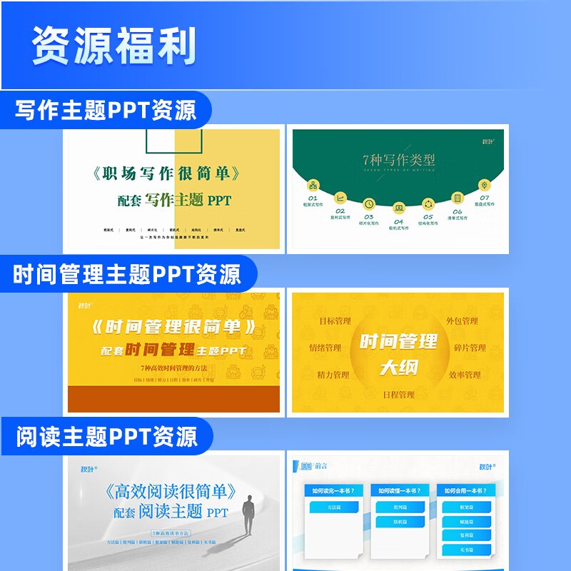 和秋叶一起学：高效阅读+时间管理+职场写作很简单 （京东套装共3册）（异步图书出品）详情图
