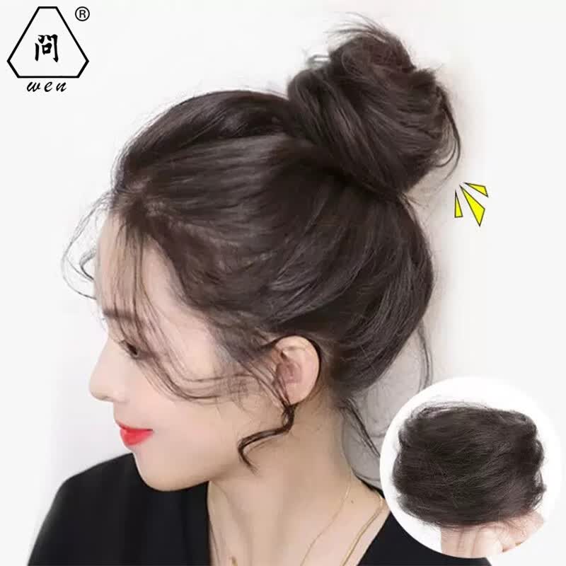 问（wen）真发发圈丸子头发饰假发女盘发假发圈抓夹古风假发包懒人蓬松神器自然减龄真人发丝丸子头 新升级加量款-全真发卷发圈【自然色】怎么样,好用不?