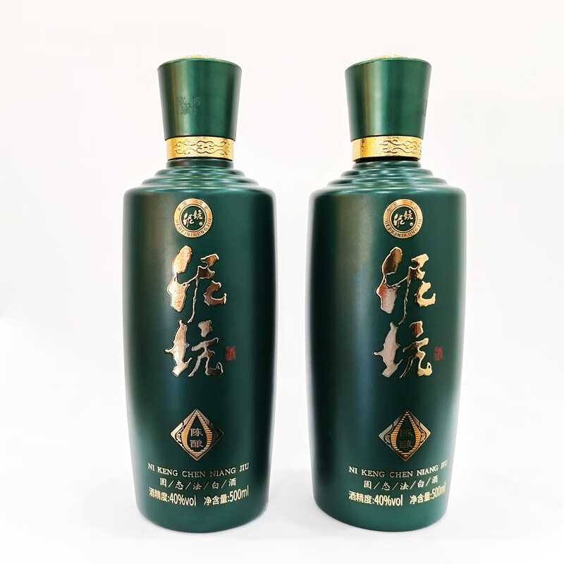 泥坑陈酿浓香型白酒40度纯粮酿造固态法国标优级传统工艺盒装 40%vol 500mL 6瓶 三个礼品袋