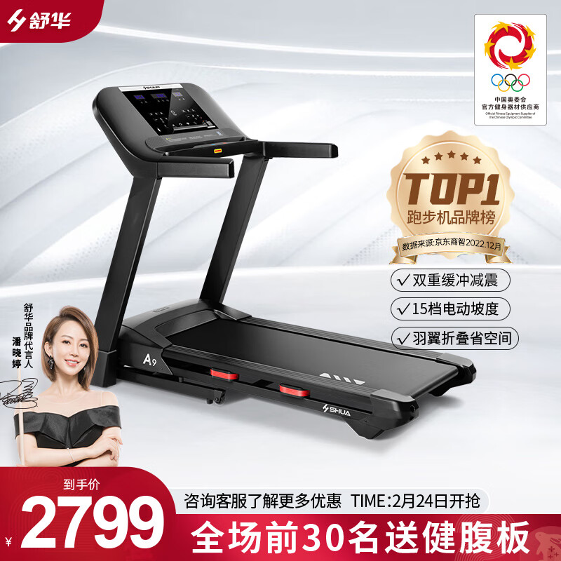 舒华(SHUA)跑步机家用 可折叠跑步机走步机 健身房运动器材 SH-T9119P-H1