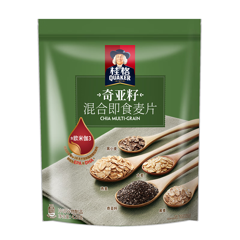 桂格品牌冲饮谷物:奇亚籽混合燕麦片历史价格走势