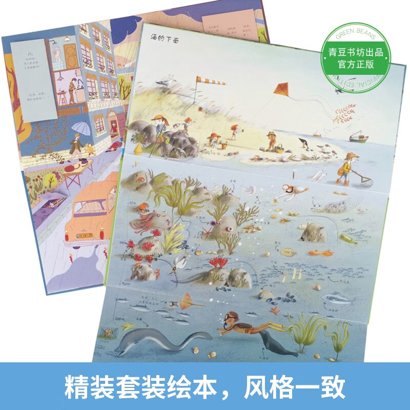 《地上地下》 自然+城市（精装2册）  来自法国的科普立体翻翻书 幼儿启蒙详情图